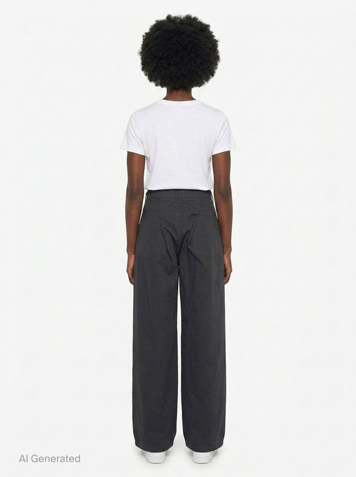 Back Box Pleats Pants | Bonbom | Club21 - back