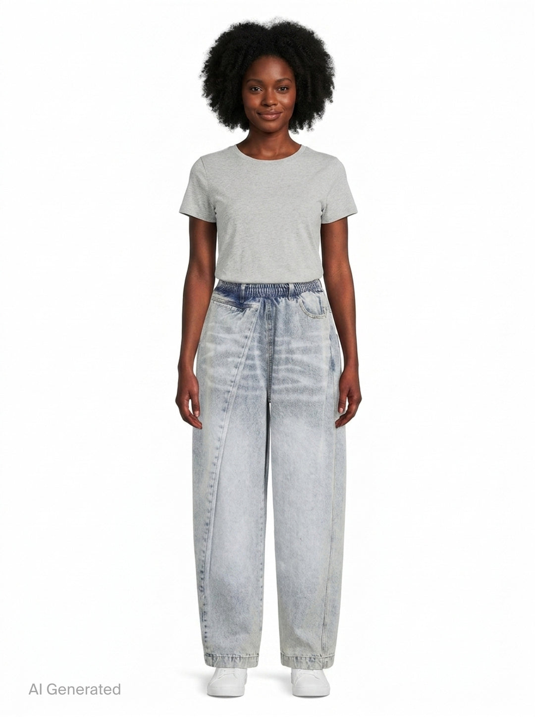 Giant Front-Volume Tuck Jeans | Bonbom | Club21 - front