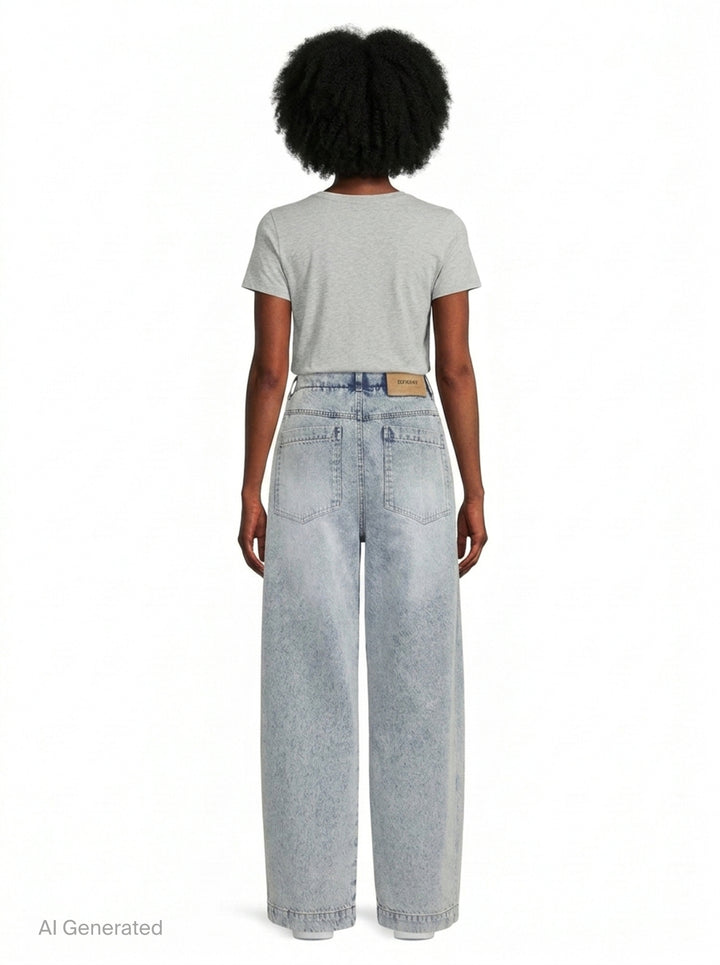Giant Front-Volume Tuck Jeans | Bonbom | Club21 - back