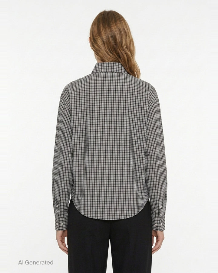 Symbol Embroidery Long Sleeve Shirt | Bonbom | Club21 - back