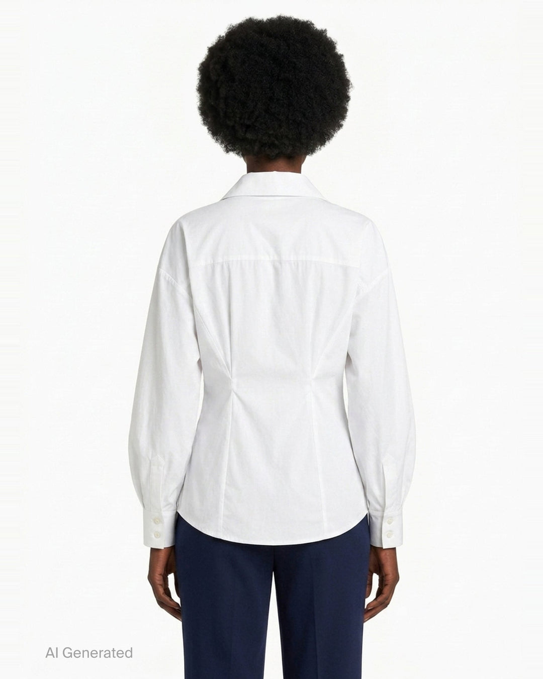 Fitted Waist Long Sleeve Collared Shirt | Carolina Herrera | Club21 - back
