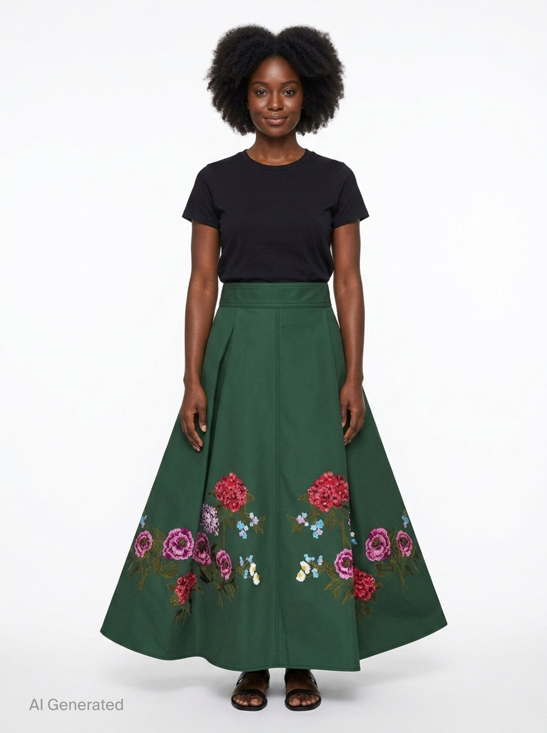 Floral Embroidered A-Line Skirt | Carolina Herrera | Club21 - front