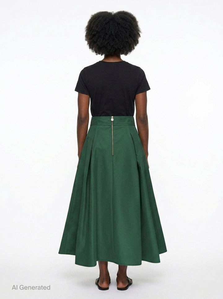 Floral Embroidered A-Line Skirt | Carolina Herrera | Club21 - back