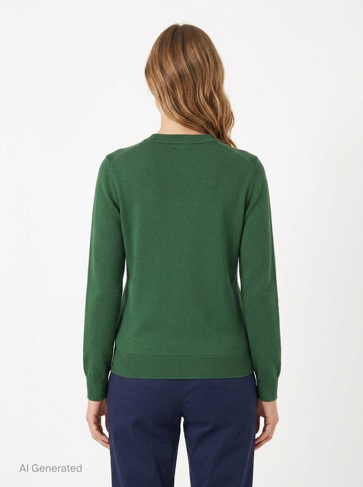 Floral Embroidered Long Sleeve Sweater | Carolina Herrera | Club21 - back