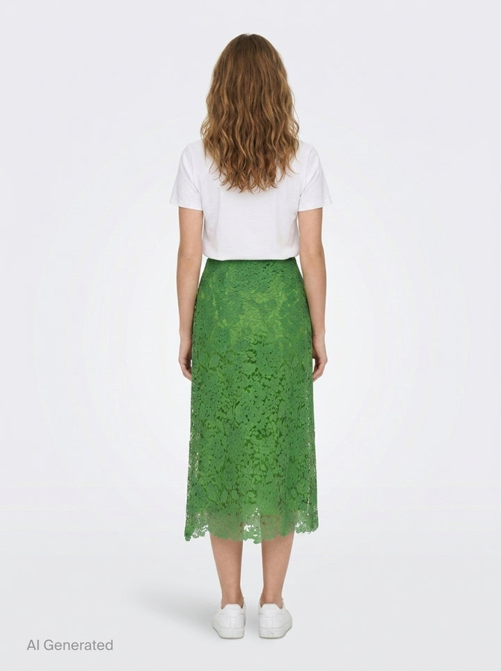 Floral Lace Midi Skirt | Carolina Herrera | Club21 - back