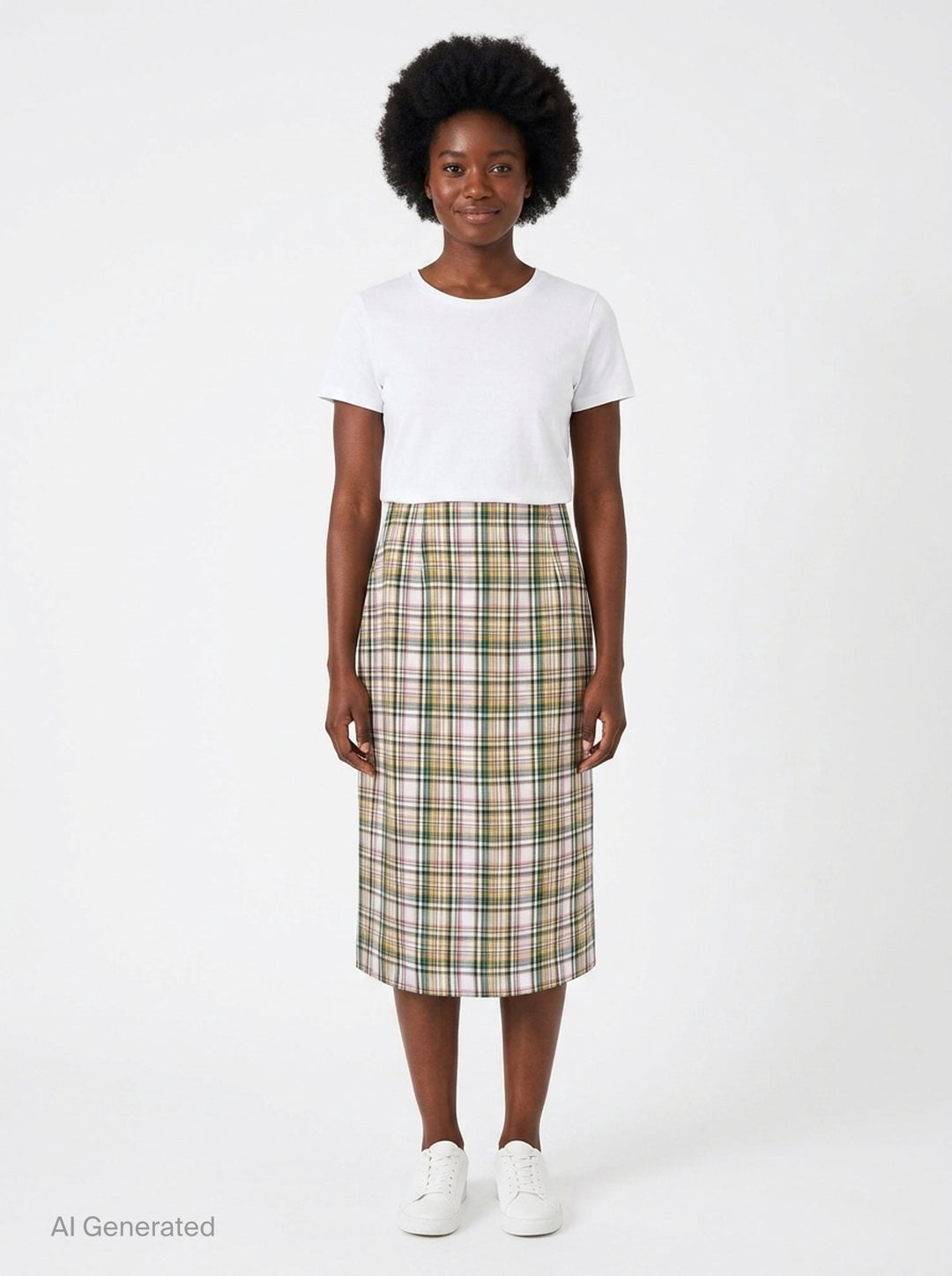 Plaid Midi Pencil Skirt | Carolina Herrera | Club21 - front