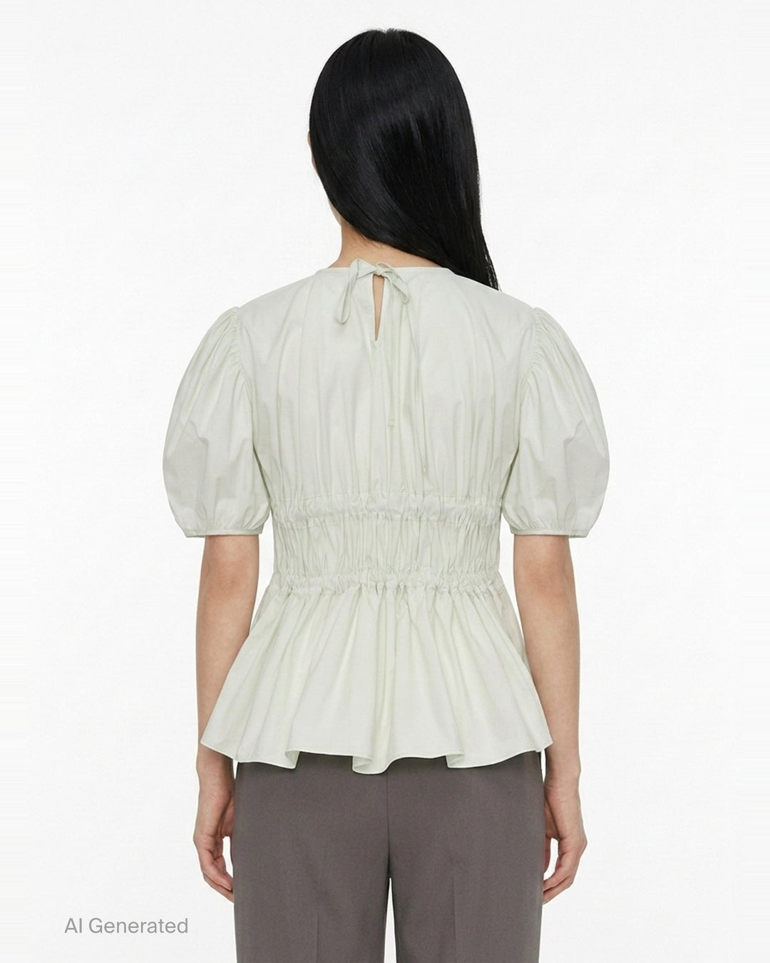 Freya Cotton Peplum Top | Cecilie Bahnsen | Club21 - back