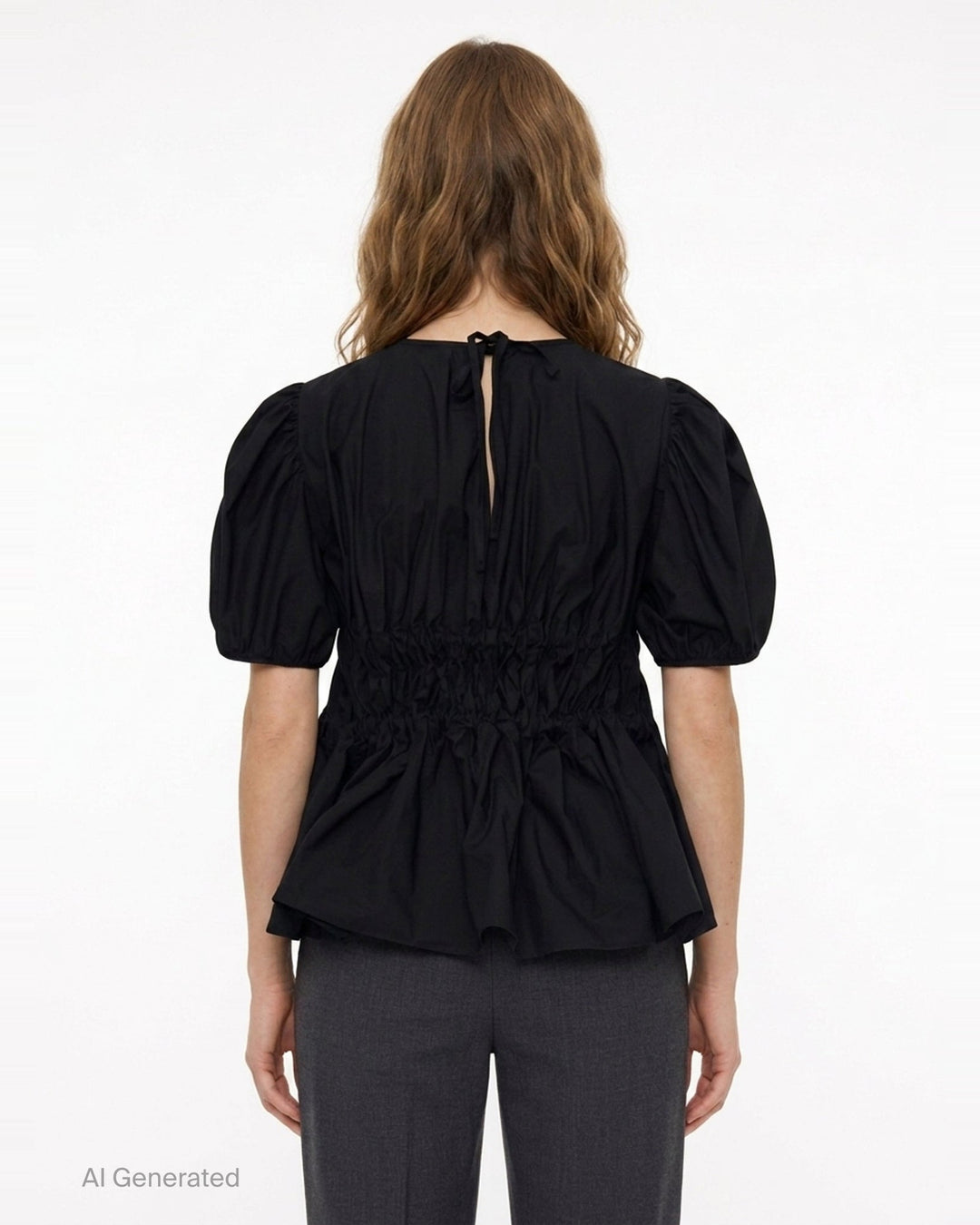 Freya Cotton Puff Sleeve Top | Cecilie Bahnsen | Club21 - back