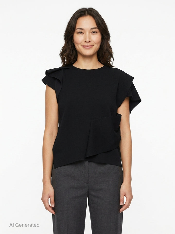 Draped Ruffle Top | CFCL | Club21 - front