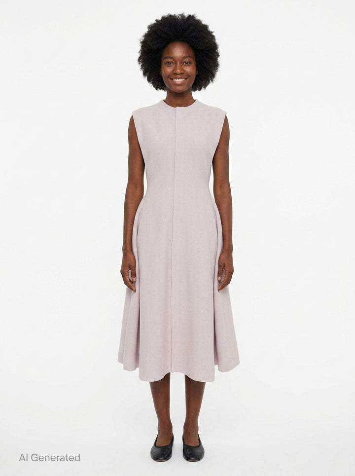 Milan Flare Long Vest Dress | CFCL | Club21 - front