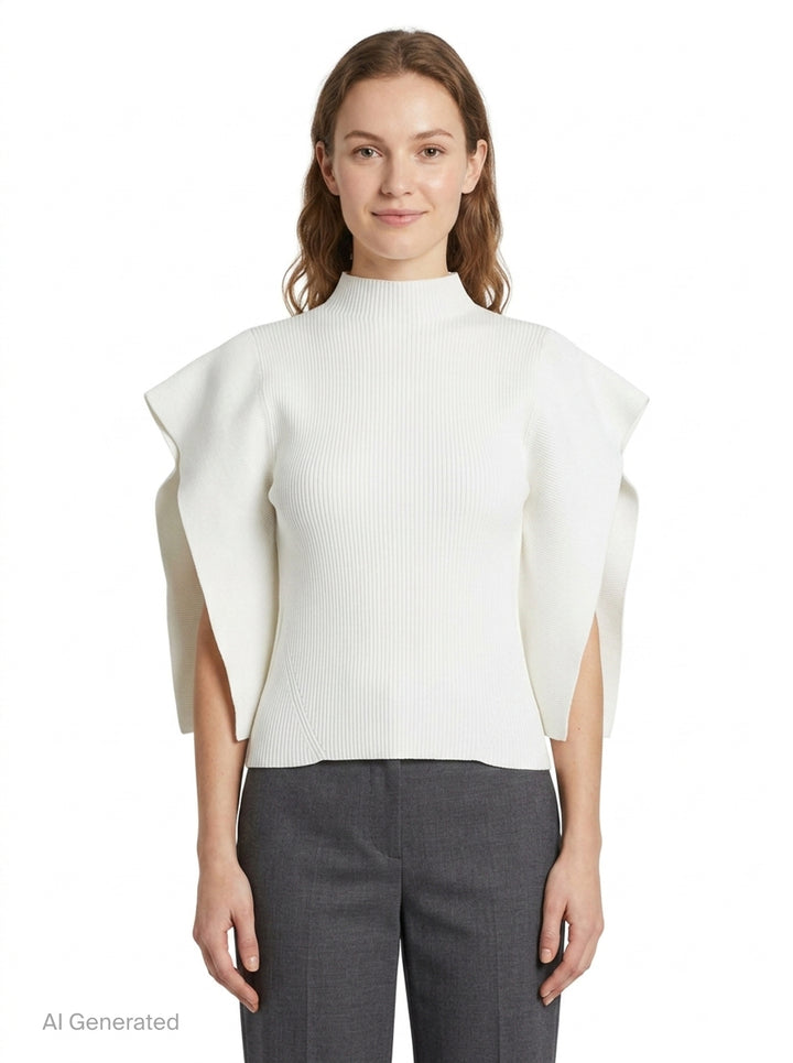 Portrait Crease Knit Top | CFCL | Club21 - front