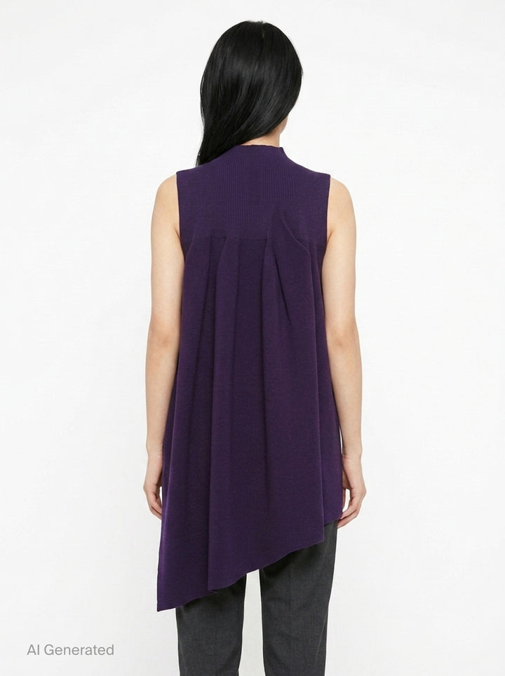 Pottery Crease Asymmetric Knit Dress | CFCL | Club21 - back