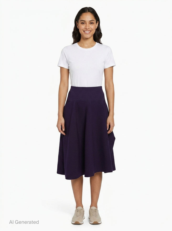 Pottery Crease Asymmetric Skirt | CFCL | Club21 - front