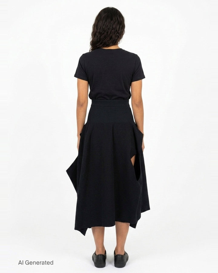 Pottery Crease Asymmetric Skirt | CFCL | Club21 - back