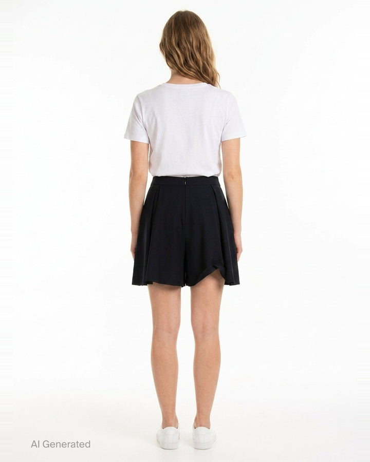 Soft Milan Tuck Wide Shorts | CFCL | Club21 - back