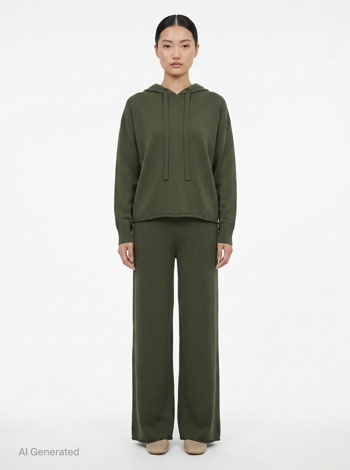 Alma Wide Leg Knit Pants | Club21 Collection | Club21 - front