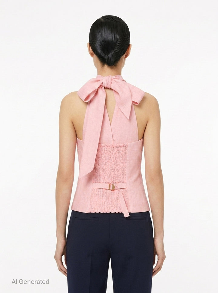 Anais Hand Brush Linen Vest | Club21 Collection | Club21 - back