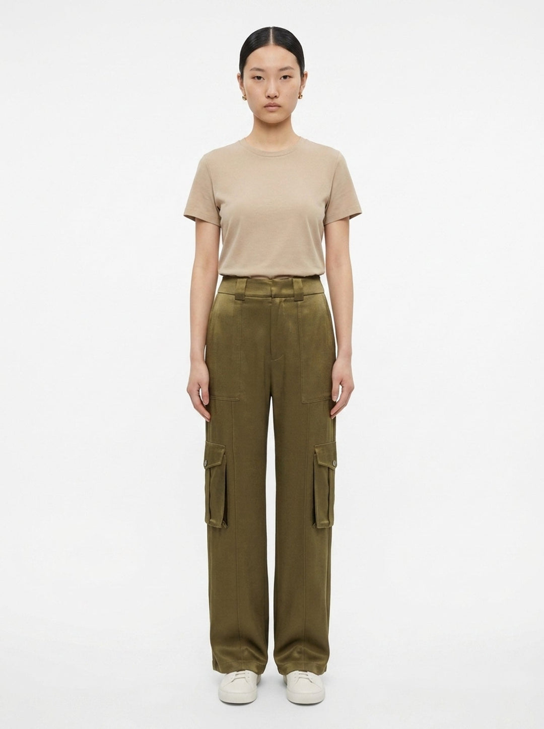 Celeste Crepe Acetate Cargo Pants | Club21 Collection | Club21 - front
