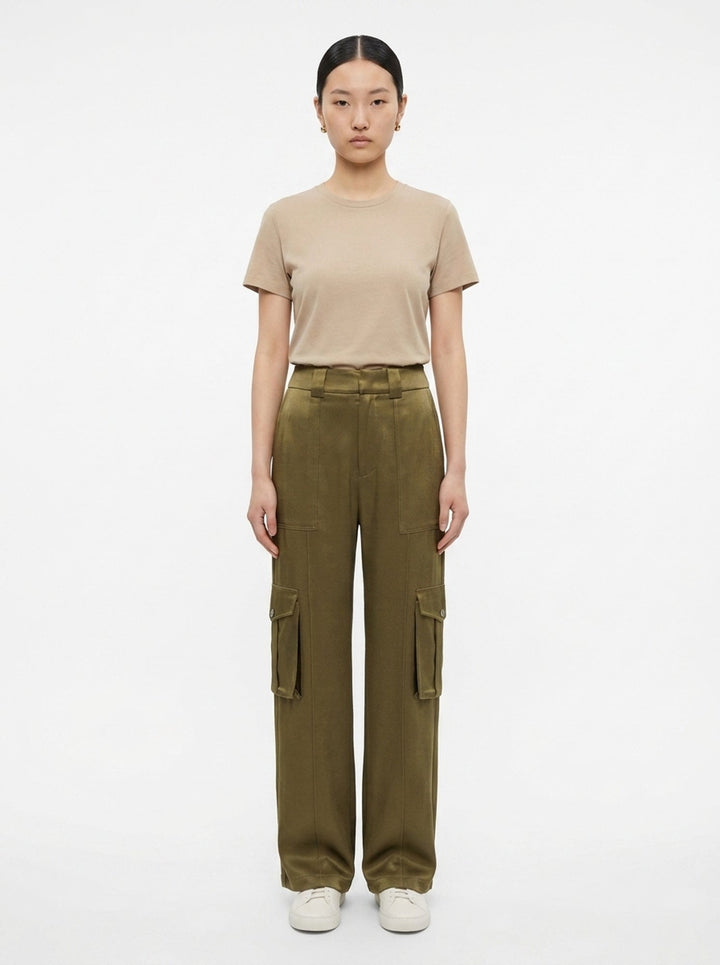 Celeste Crepe Acetate Cargo Pants | Club21 Collection | Club21 - front
