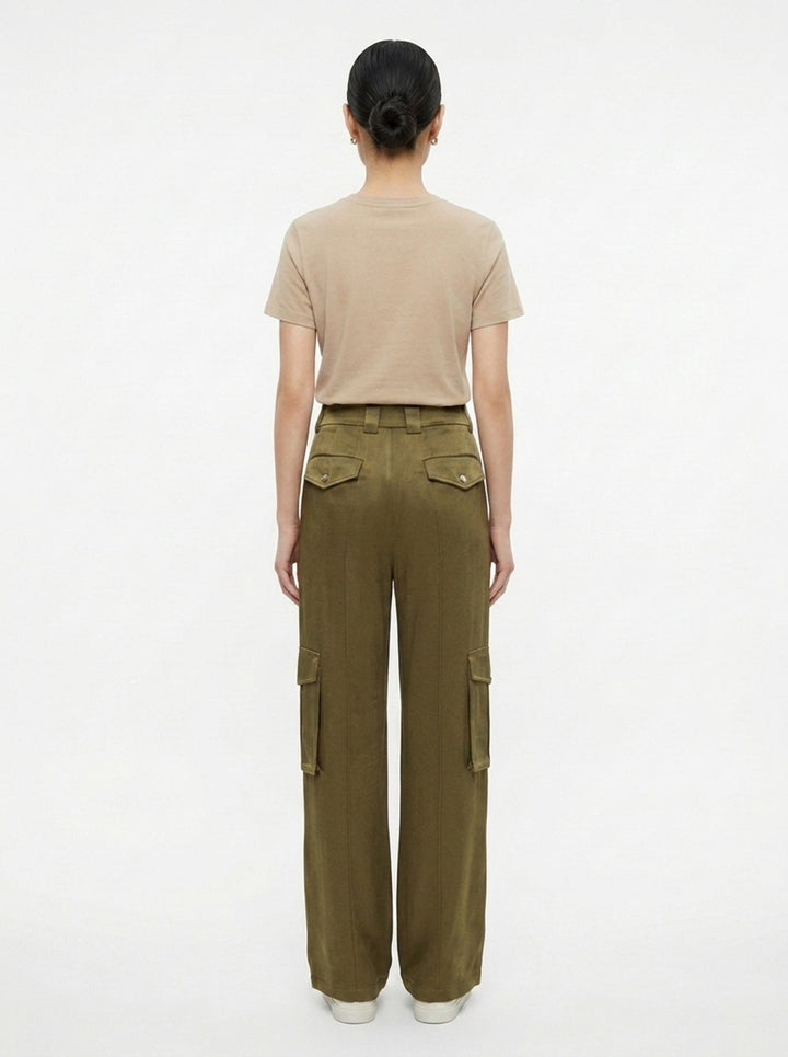 Celeste Crepe Acetate Cargo Pants | Club21 Collection | Club21 - back