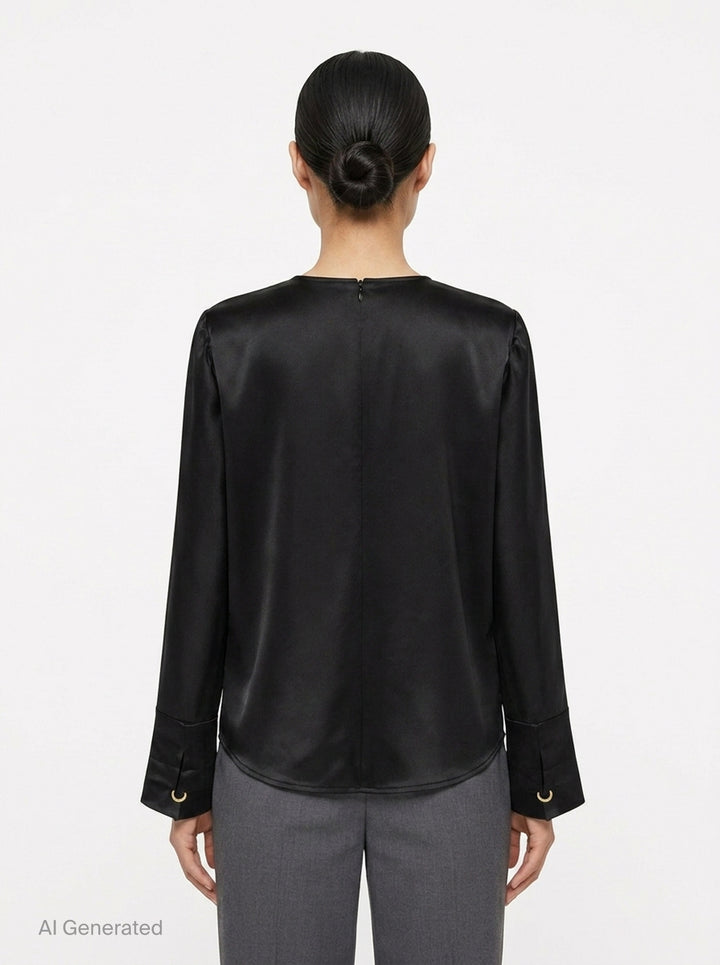 Colette Matte Satin Blouse | Club21 Collection | Club21 - back