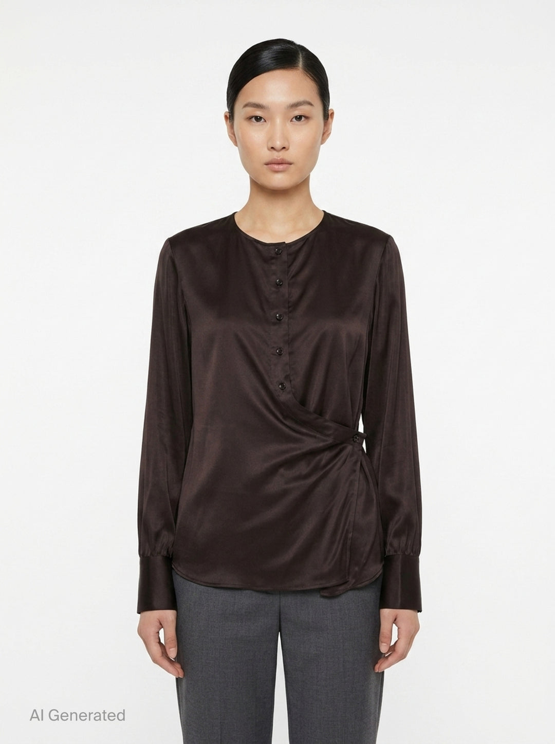 Esme Shiny Wrap Blouse | Club21 Collection | Club21 - front