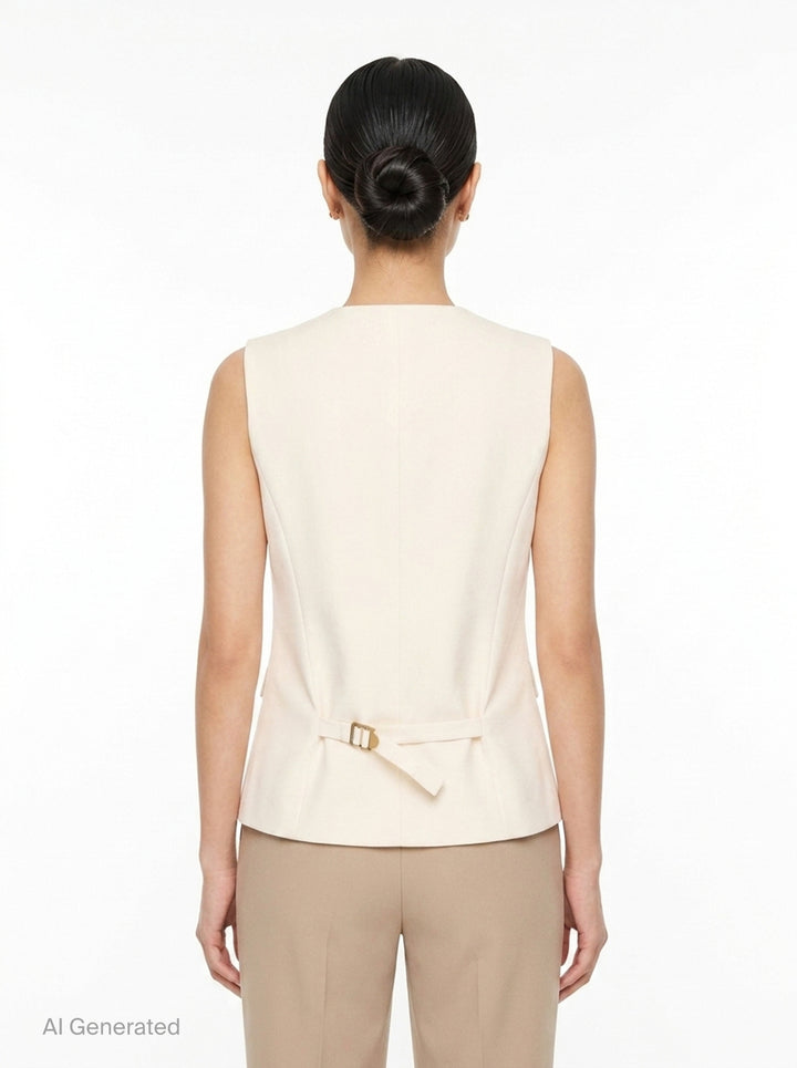 Iris Sartorial Wool Mix Vest | Club21 Collection | Club21 - back