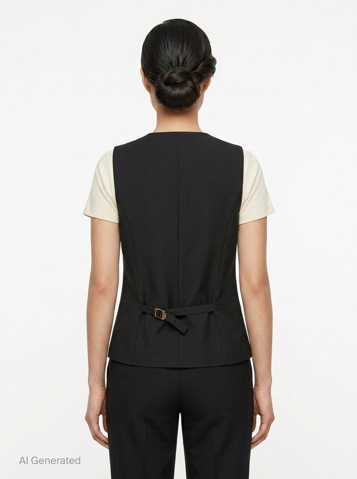 Iris Sartorial Wool Mix Vest | Club21 Collection | Club21 - back