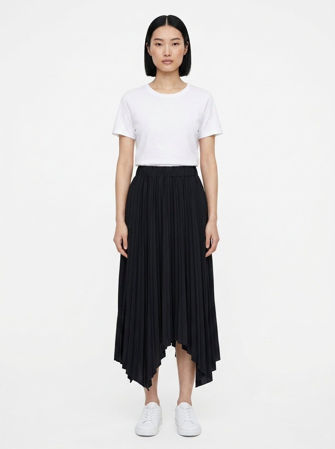 Isla Pleated Asymmetric Midi Skirt | Club21 Collection | Club21 - front