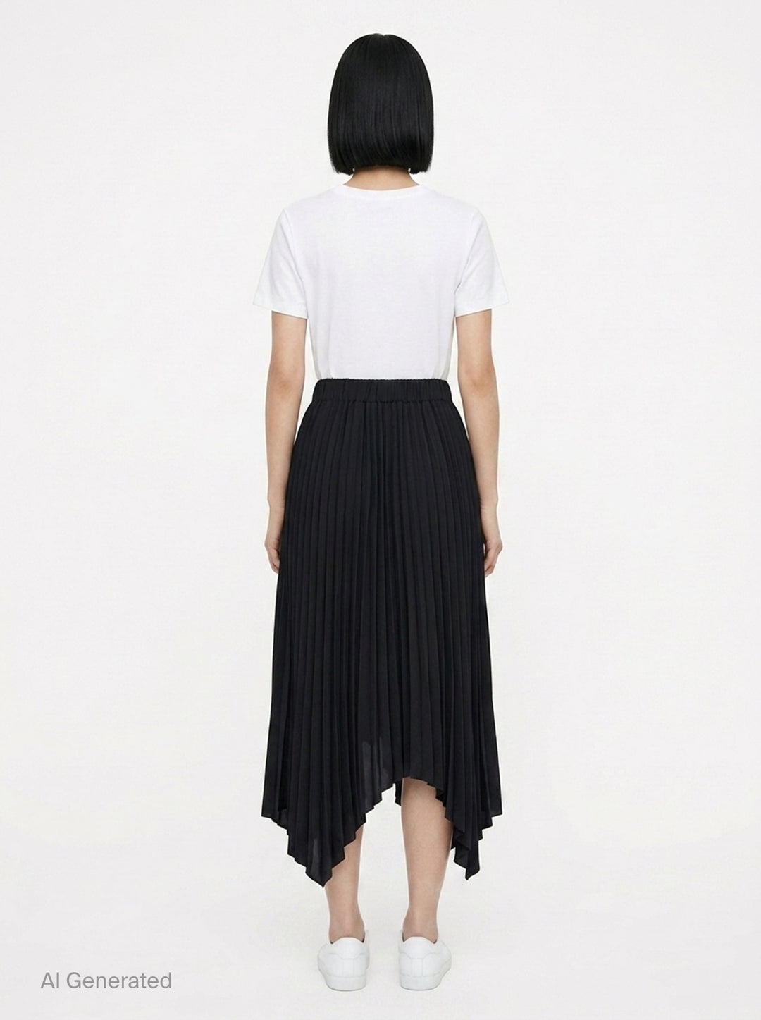 Isla Pleated Asymmetric Midi Skirt | Club21 Collection | Club21 - back