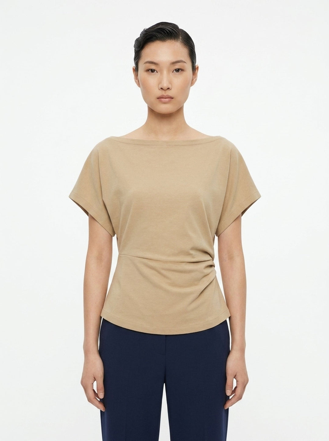 Light Stretch Rayon Linen Top | Club21 Collection | Club21 - front