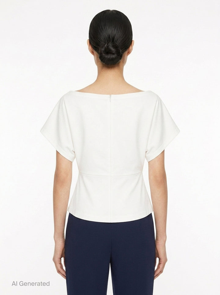 Light Stretch Rayon Linen Top | Club21 Collection | Club21 - back