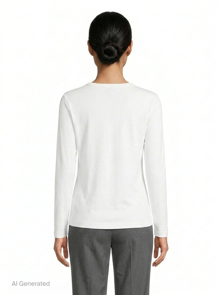 Long Sleeve Henley Knit Top | Club21 Collection | Club21 - back