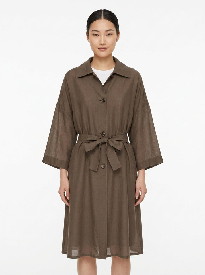 Margaux Habutai Silk Cupro Coat | Club21 Collection | Club21 - front