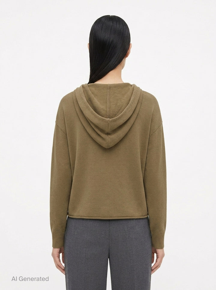 Mid Weight Knit Hoodie | Club21 Collection | Club21 - back