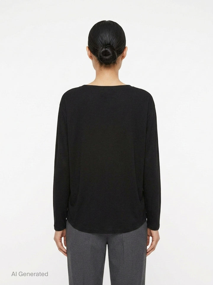 See-Through Wool Jersey Top | Club21 Collection | Club21 - back