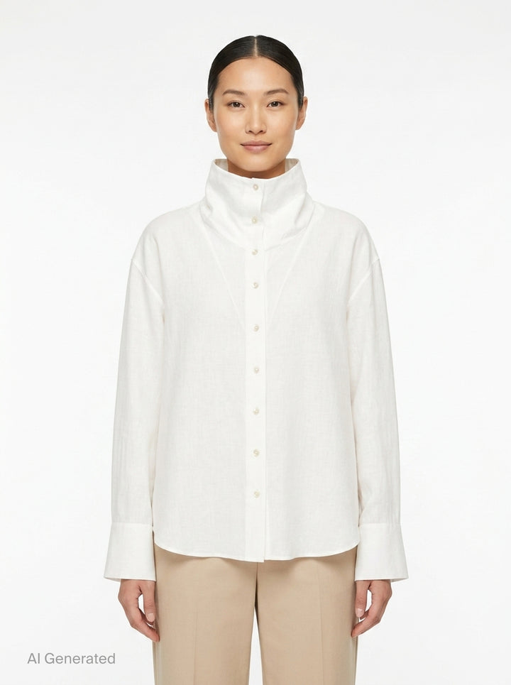 Sheer Button-Up Blouse | Club21 Collection | Club21 - front