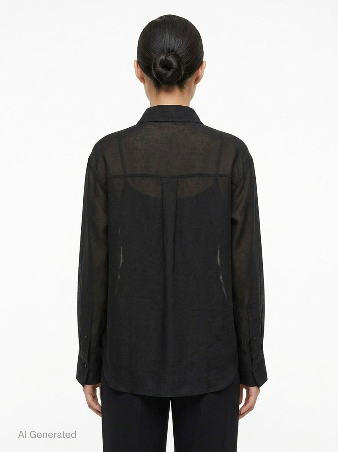 Sheer Button-Up Blouse | Club21 Collection | Club21 - back