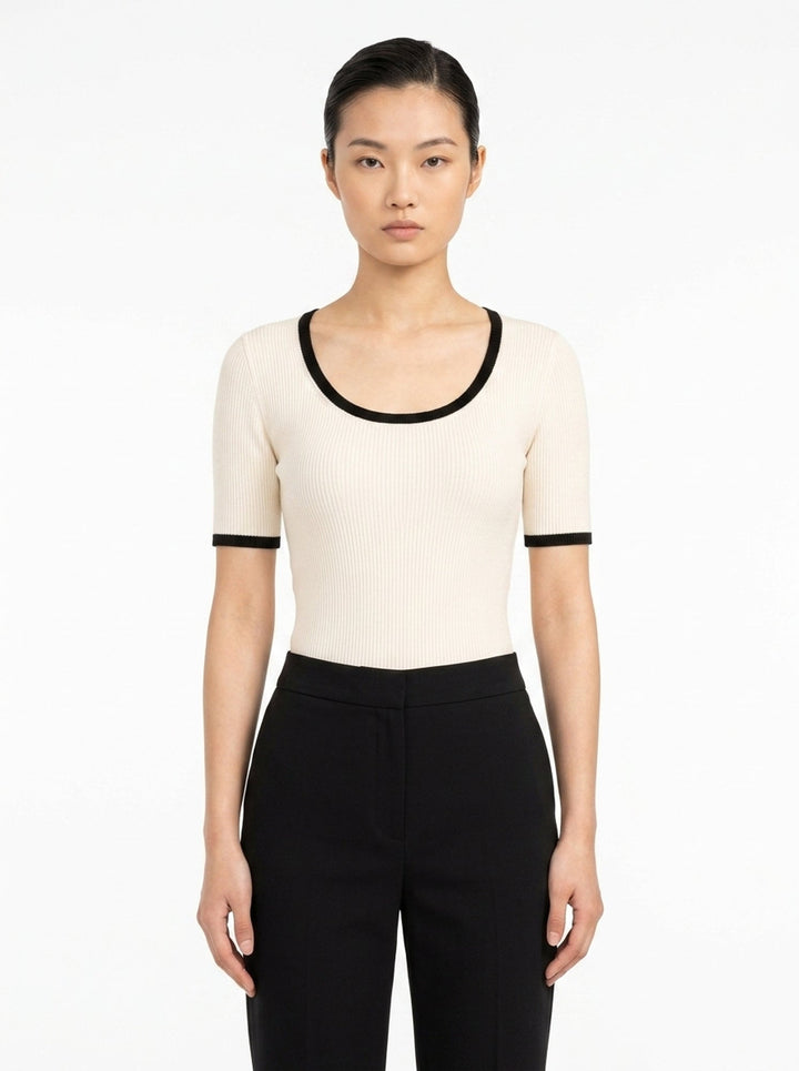 Silk Cotton Short Sleeve Sweater | Club21 Collection | Club21 - front