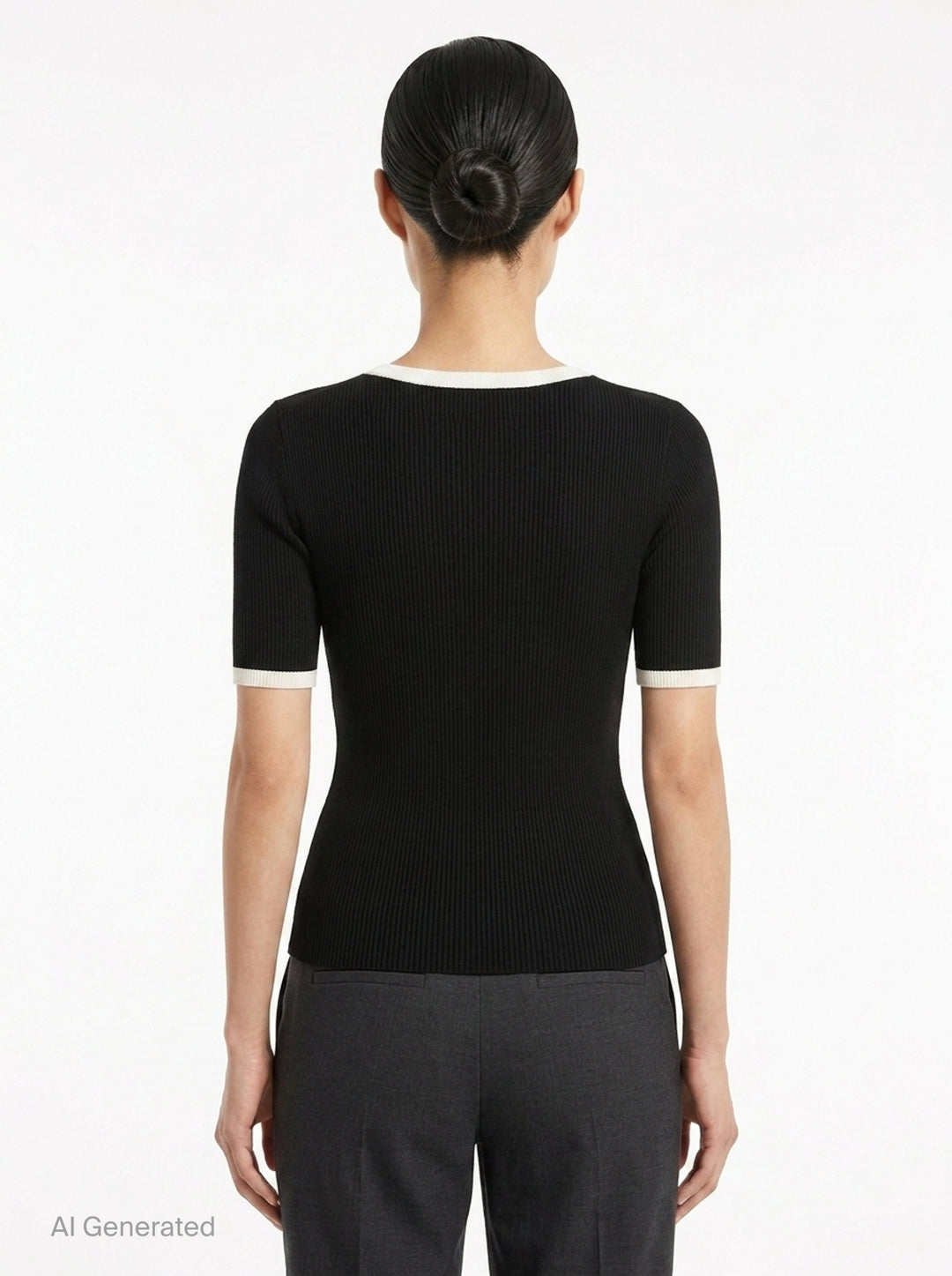 Silk Cotton Short Sleeve Sweater | Club21 Collection | Club21 - back