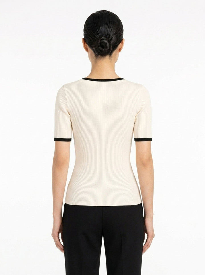 Silk Cotton Short Sleeve Sweater | Club21 Collection | Club21 - back