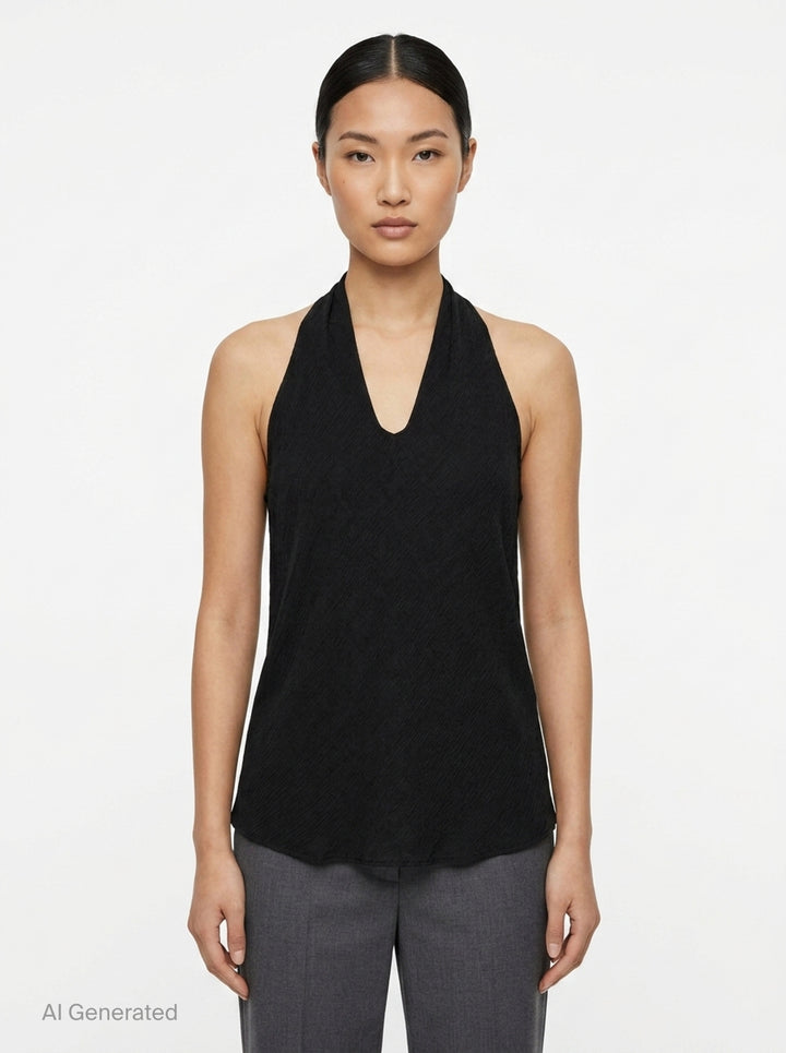 Winkle Silk Mix Halter Top | Club21 Collection | Club21 - front