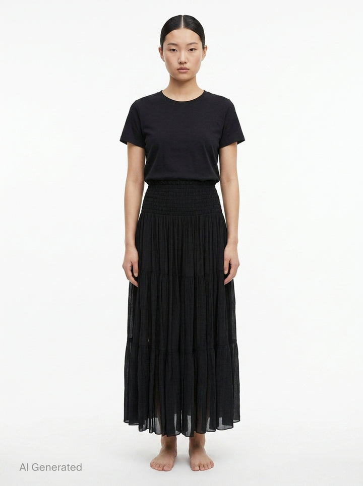 Winkle Silk Mix Maxi Skirt | Club21 Collection | Club21 - front