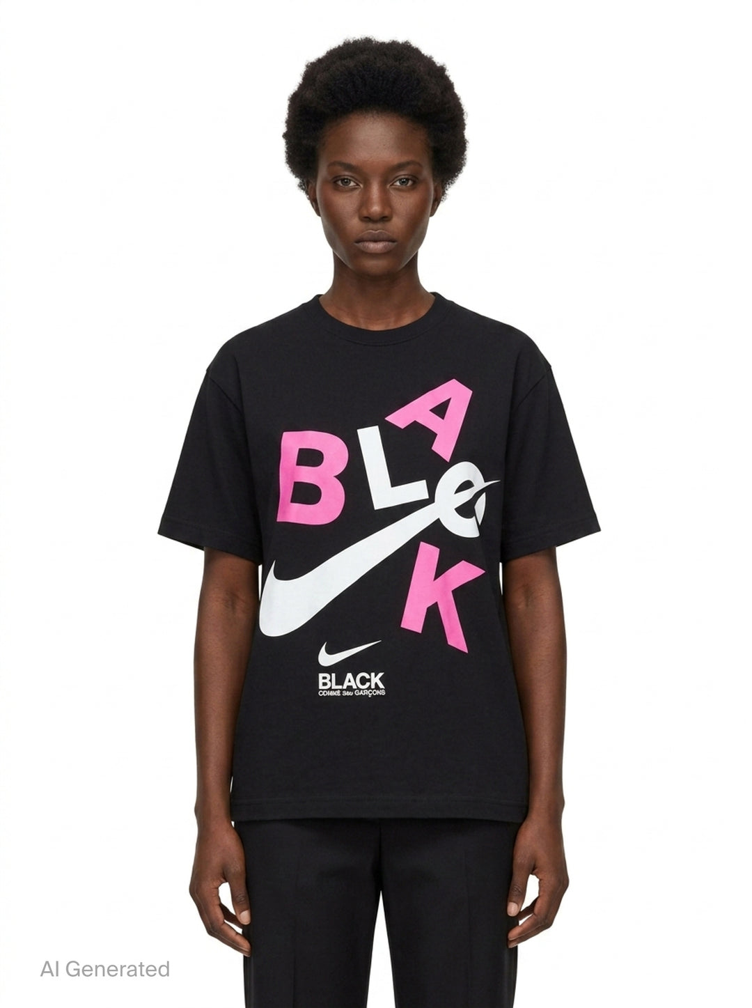 Black CDG x Nike Tee | Comme des Garçons BLACK | Club21 - front