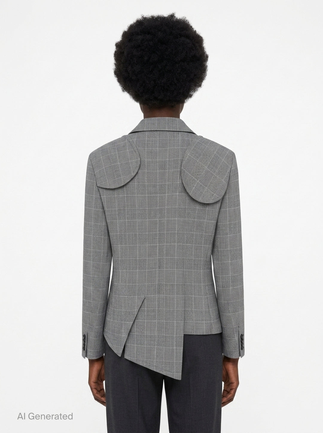 Glen Check Asymmetric Blazer | Comme des Garçons BLACK | Club21 - back