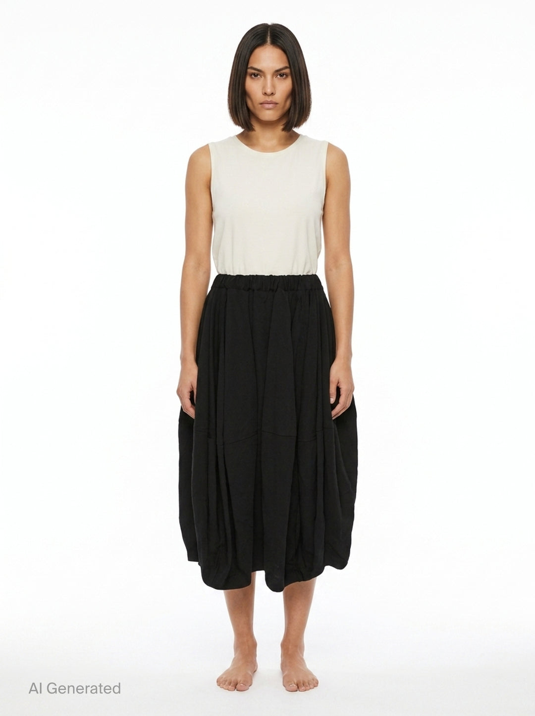 Heavy Twill Balloon Skirt | Comme des Garçons Black | Club21 - front