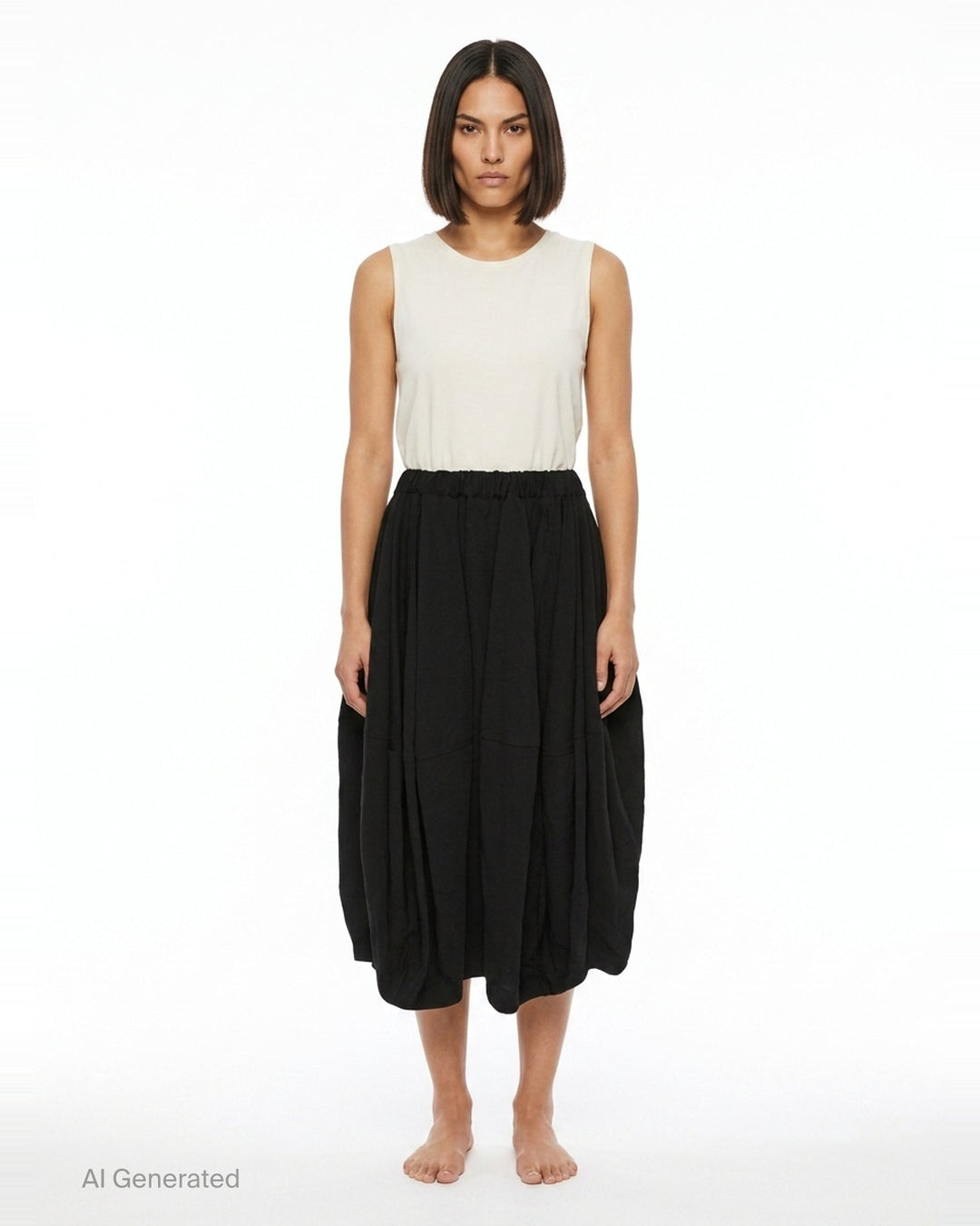 Heavy Twill Balloon Skirt | Comme des Garçons Black | Club21 - front