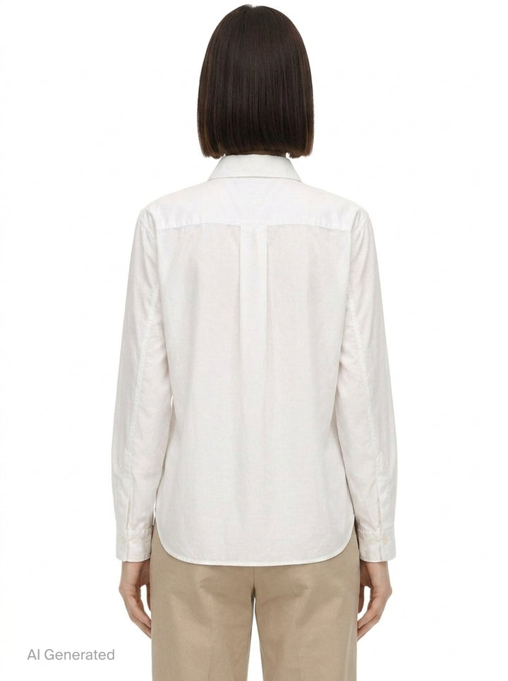 Long Sleeve Ruffle Bib Shirt | Comme des Garçons Black | Club21 - back