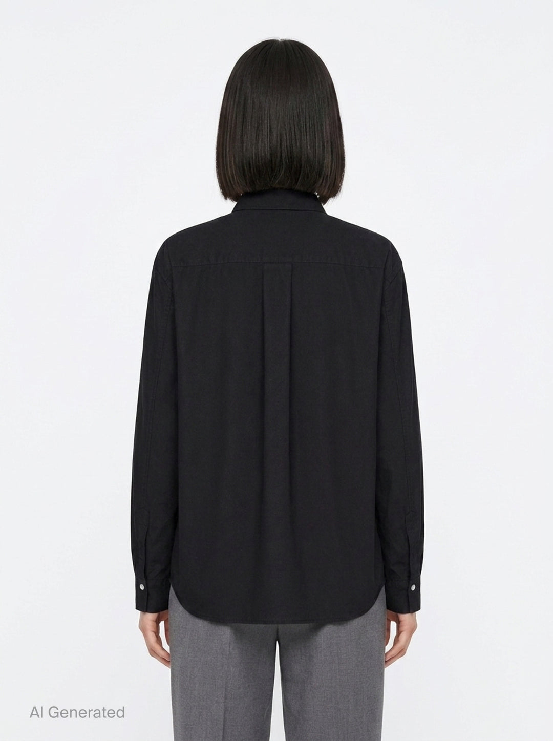 Long Sleeve Ruffle Front Shirt | Comme des Garçons BLACK | Club21 - back