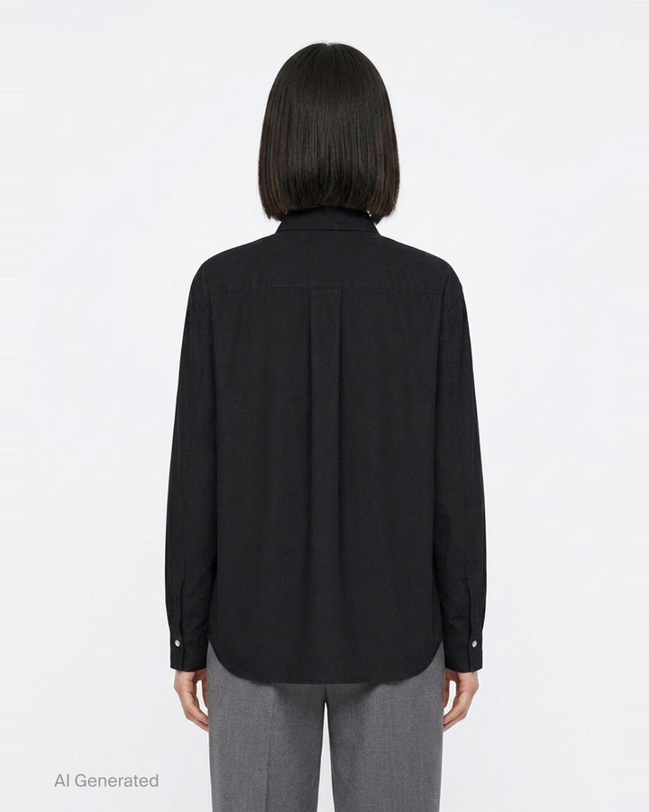 Long Sleeve Ruffle Front Shirt | Comme des Garçons BLACK | Club21 - back